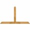 Ekena Millwork Portland Rough Sawn Timber Gable Bracket, Western Red Cedar, 60"W x 35"H x 2"D x 4"F, 14/12 Pitch GBW060X35X0204POR00RWR - alternate 1